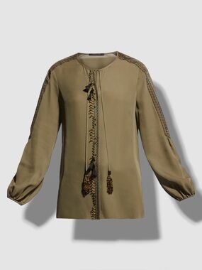 Kobi Halperin Women's Green Maeve Silk Blouse